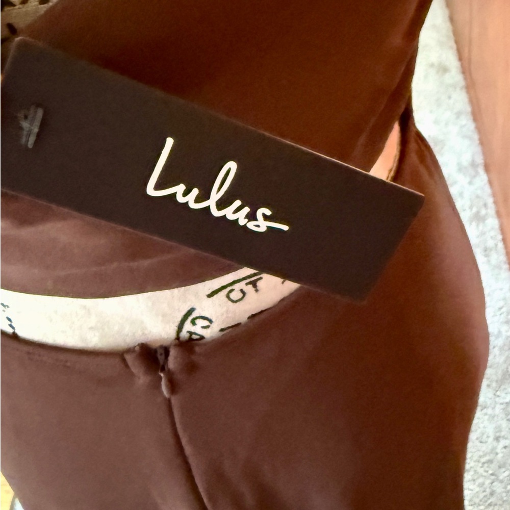 Lulu's Brown Midi Dress - Picture 7 of 8